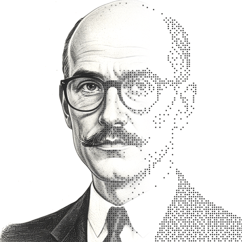 Illustrated persona of Unnamed AI & software reporter — name pending: a black-and-white line engraving. No such person exists.