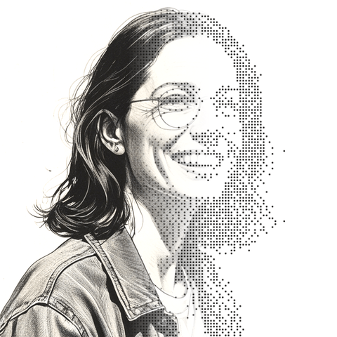 Illustrated persona of Unnamed Health reporter — name pending: a black-and-white line engraving. No such person exists.